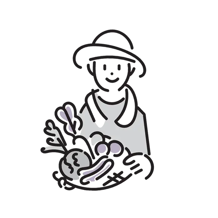 原材料を調達する購買部のイラスト